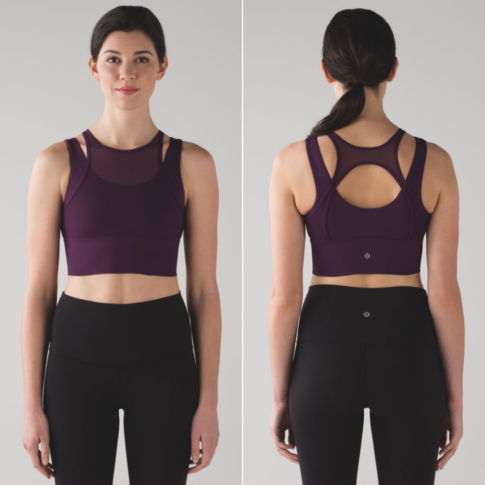🚫SOLD🚫Lululemon Double Tap Bra II - Darkest Magenta 8